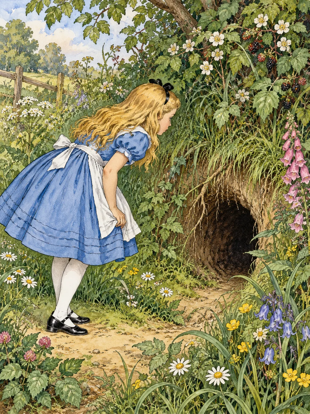 Alice Adventures in Wonderland Down the Rabbit Hole
